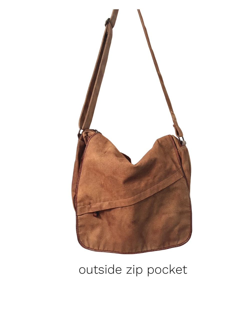 BED|STU Large Canvas Messenger Bag w/Leather Trim - Picture 2 of 12